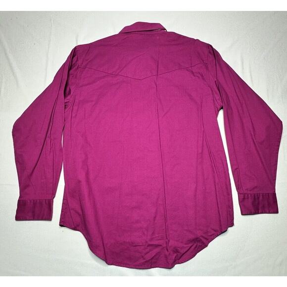 Frontier Series Men's Long Sleeve Purple Western Button Up Shirt - Size L - Picture 2 of 3